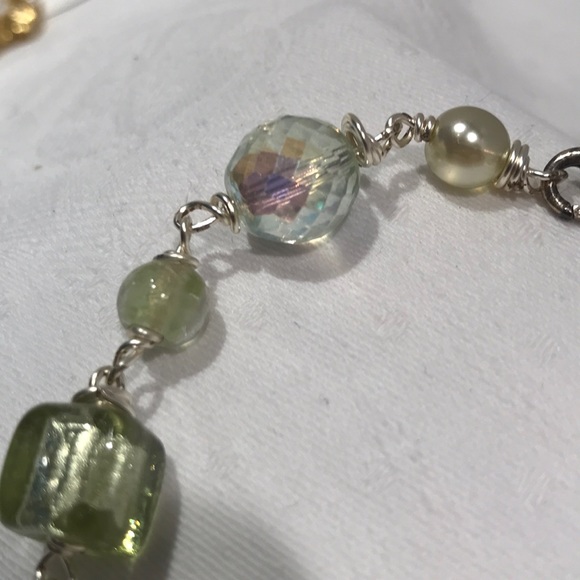 Artisan glass bead bracelet/matching earrings - Picture 5 of 11